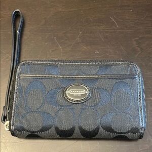Coach Black Wristlet Wallet